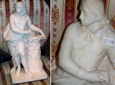 Lot 445A - Continental Marble Figure of a Statesman...