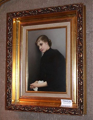 Lot 345A - KPM Porcelain Plaque Depicting a three-quarter...
