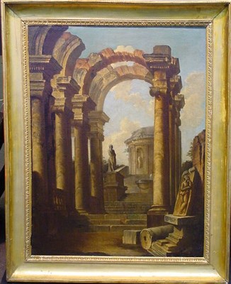 Lot 57 - Manner of Giovanni Paninni CAPRICCIO OF ROMAN...