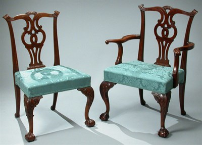 Lot 208 - Set of Eight George III Mahogany Dining Chairs...