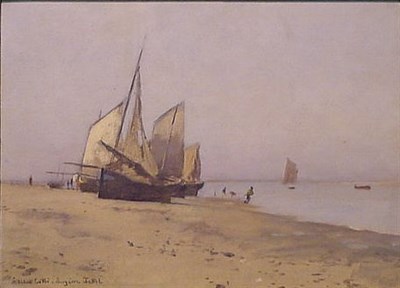 Lot 117 - Eugen Jettel Austrian, 1845-1901 AN DER KUSTE,...