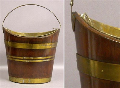Lot 330 - George III Brass Bound Mahogany Bucket Late...