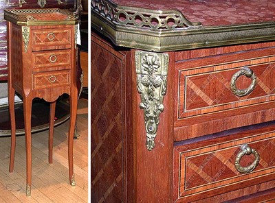 Lot 349 - Louis XV Style Mahogany Side Cabinet