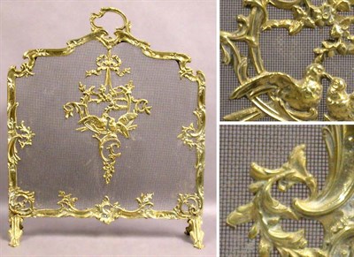 Lot 333 - Louis XV Style Brass Fire Screen