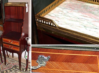 Lot 346 - Louis XV Style Marble Top Mahogany Two-Tier...