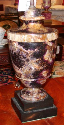 Lot 269 - George III Blue-John Porcelain Urn Early 19th...