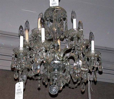 Lot 441 - Georgian Style Colorless Cut Glass Ten-Light...