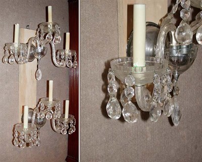 Lot 510 - Set of Four Georgian Style Colorless Cut Glass...