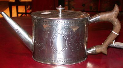 Lot 292 - George III Silver Teapot Maker's mark obscured,...