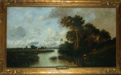 Lot 94 - Jules Dupre French, 1811-1889 BUCOLIC RIVER...