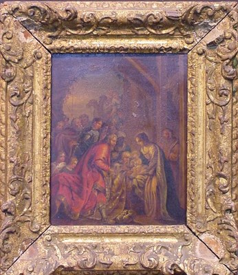 Lot 70 - Flemish School ADORATION OF THE KINGS Oil on...