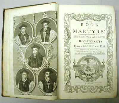 Lot 85 - FOXE, JOHN The Book of Martyrs Frontispiece,...