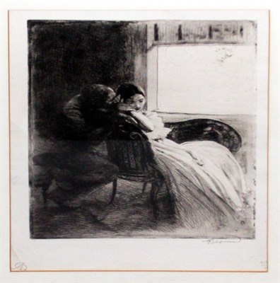 Lot 205 - Albert Besnard LE FLIRT (D. 52) Etching and...