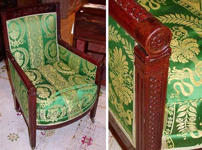 Lot 206 - Late Empire Mahogany Armchair