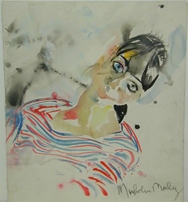 Lot 60 - Malcolm Morley British, b.1931 GIRL IN STRIPED...