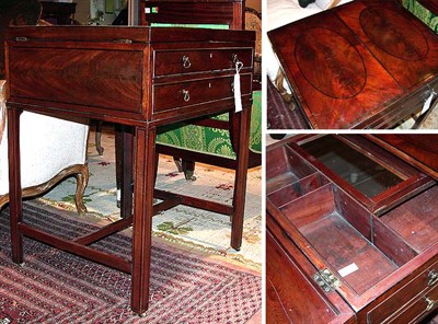 Lot 196 - George III Ebony Inlaid Mahogany Beau Brummel