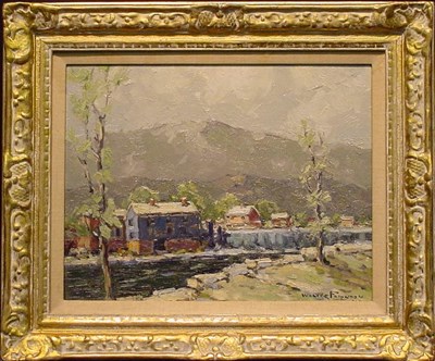 Lot 201 - Walter Farndon 1876-1964 HOUSES ALONG THE DAM...