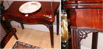 Lot 411 - George III Mahogany Fold-Over Card Table Late...