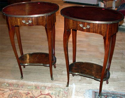 Lot 277 - Pair of Louis XV Style Burl-Wood and Mahogany...