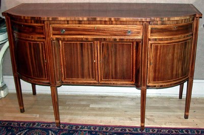 Lot 337 - Federal Style Mahogany and Satinwood Sideboard