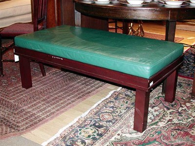Lot 192 - Georgian Style Upholstered Mahogany Bench