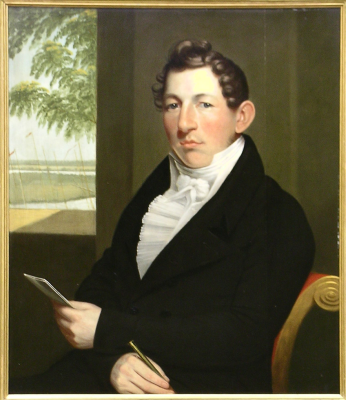 Lot 12 - Attributed to Ezra Ames PORTRAIT OF A MAN Oil...