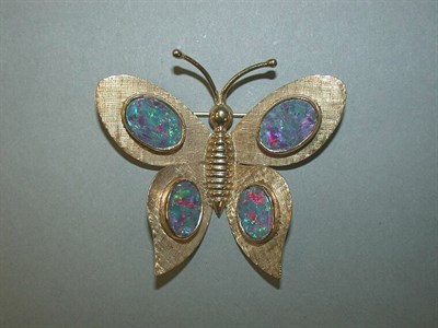 Lot 350 - Opal Butterfly Pin