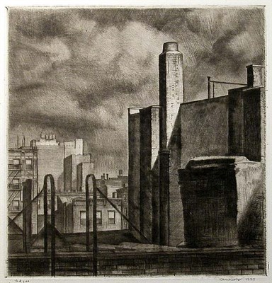 Lot 294 - Armin Landeck APPROACHING STORM, MANHATTAN...