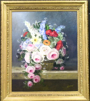 Lot 36 - Colette Privat b.1932 BOUQUET MULTICOLOUR...