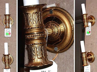 Lot 194 - Pair of Empire Style Gilt-Metal Single-Light...