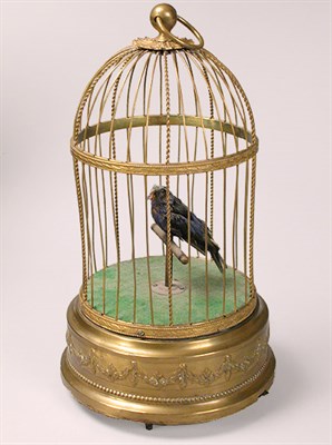 Lot 720 - German Chirping Bird in a Cage Music Box...