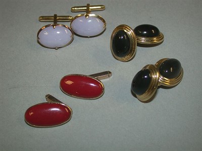 Lot 298 - Three Assorted Pairs of Cufflinks