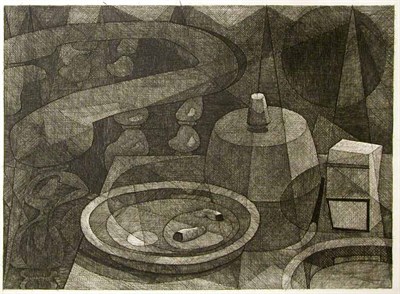 Lot 298 - Armin Landeck THE LAMP (LARGE); ENGRAVER'S...