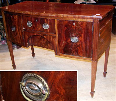 Lot 342 - Regency Style Mahogany Bow Front Sideboard