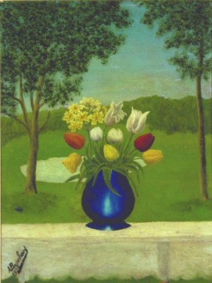 Lot 80 - Andre Bauchant French, 1873-1958 VASE AUX...