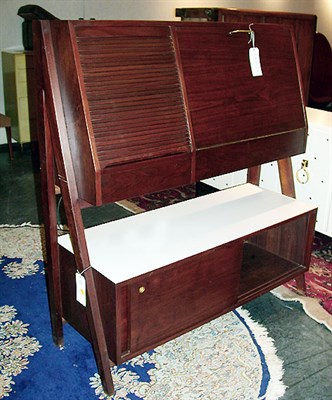 Lot 148 - Mahogany Slant Front Desk Together with a...