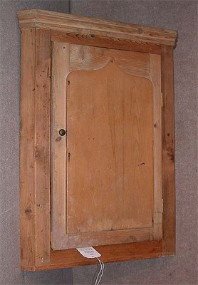 Lot 384 - Country Pine Hanging Corner Cabinet