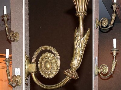 Lot 190 - Pair of Empire Style Gilt-Metal Single-Light...