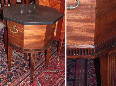 Lot 248 - Regency Style Marble Top Mahogany Modified...