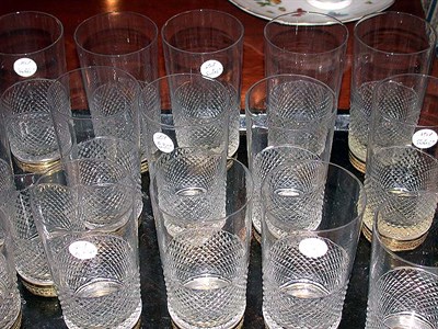 Lot 257 - Set of Gilt-Metal Mounted Glass Barware...