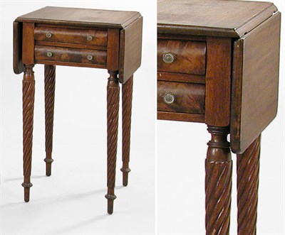 Lot 111 - Federal Mahogany Drop-Leaf Work Table...