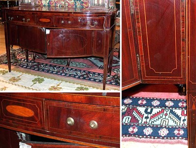 Lot 281 - Regency Style Mahogany Bow Front Sideboard