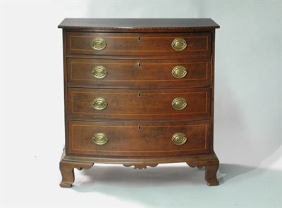 Lot 88 - Federal Inlaid Walnut Bow Front Chest of...