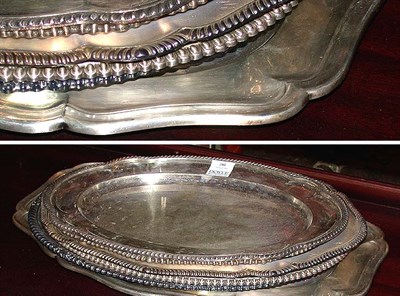 Lot 295 - Group of Six Silver Plated Trays