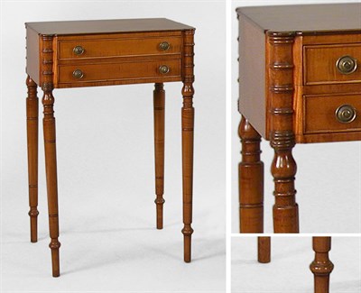 Lot 113 - Federal Maple Work Table Massachusetts, early...