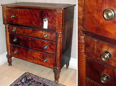 Lot 249 - Classical Tiger Maple Chest of Drawers New...