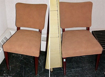 Lot 132 - Set of Six Upholstered Mahogany Dining Chairs