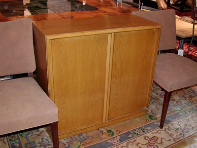 Lot 139 - Blond Wood Two-Door Side Cabinet