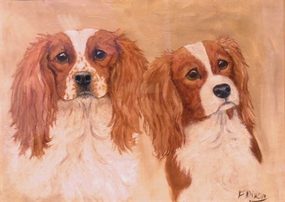 Lot 121 - F. Dixon 20th Century TWO TOY SPANIELS Signed...