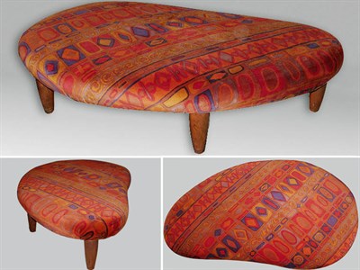 Lot 151 - Upholstered Birch Ottoman Designed by Isamu...